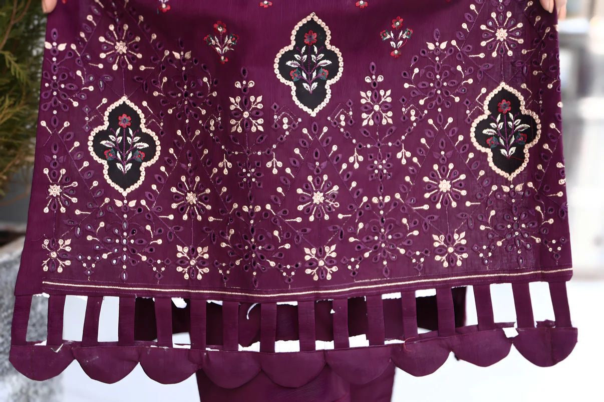 Winter Luxury Unstitched Khaddar 3pc With Wool jacquard Printed shawl