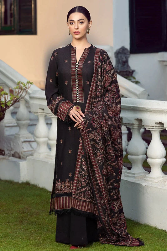 Bareeze Dhanak 3PC Unstitched Suit With Heavy Embroidered Dhanak Shawl