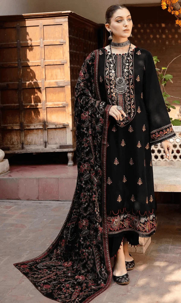 Bareeze 3PC Unstitched Suit With Heavy Embroidered Dhanak Wool Shawl