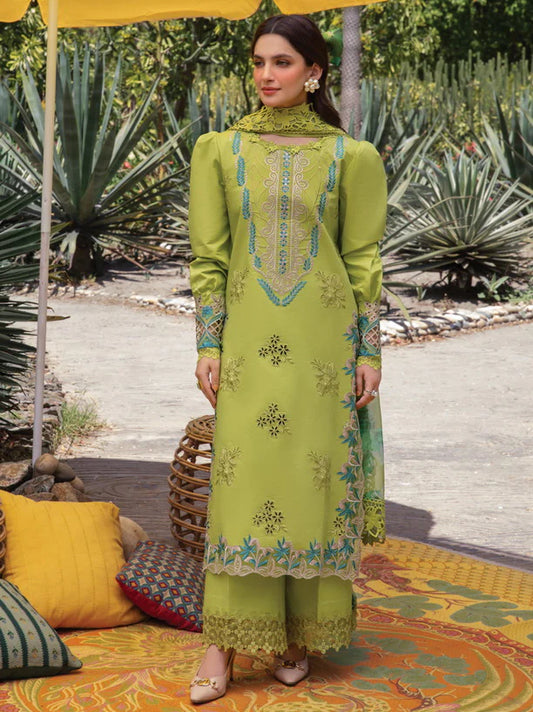 3-PIECE UN-STITCHED EMBROIDERED PREMIUM DHANAK DRESS