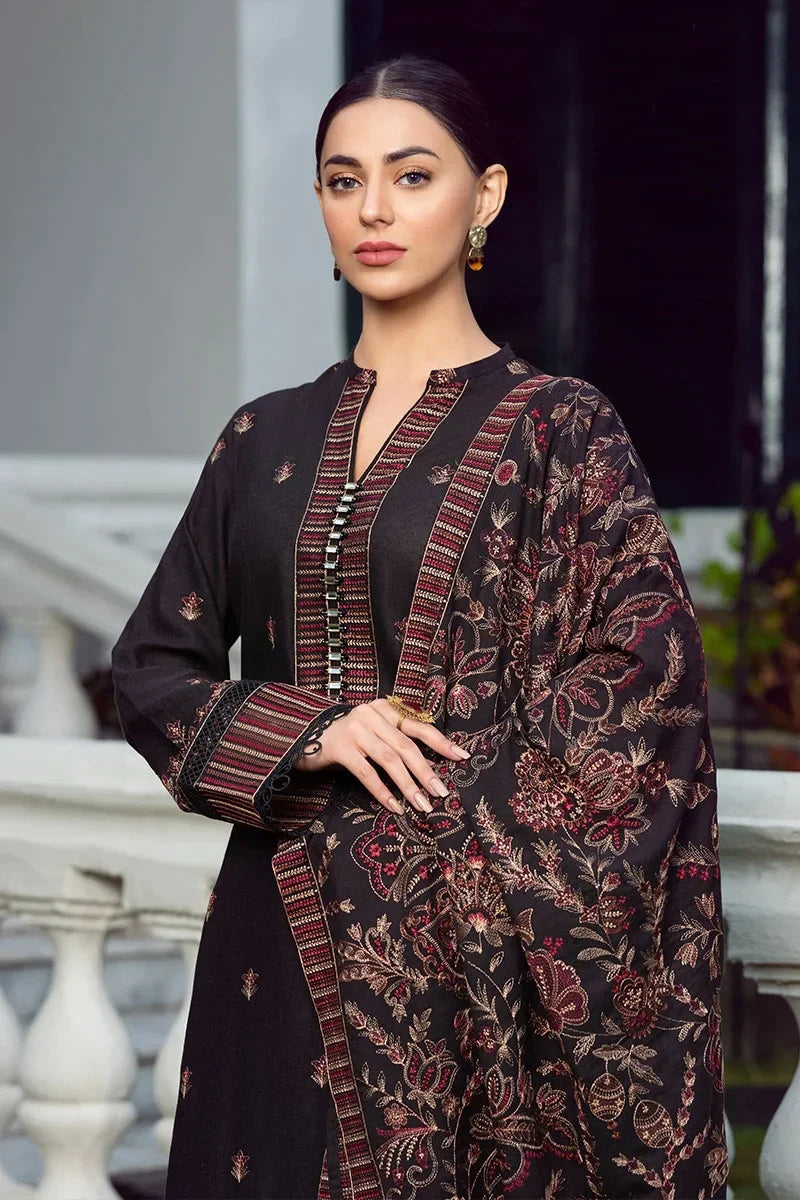 Bareeze Dhanak 3PC Unstitched Suit With Heavy Embroidered Dhanak Shawl