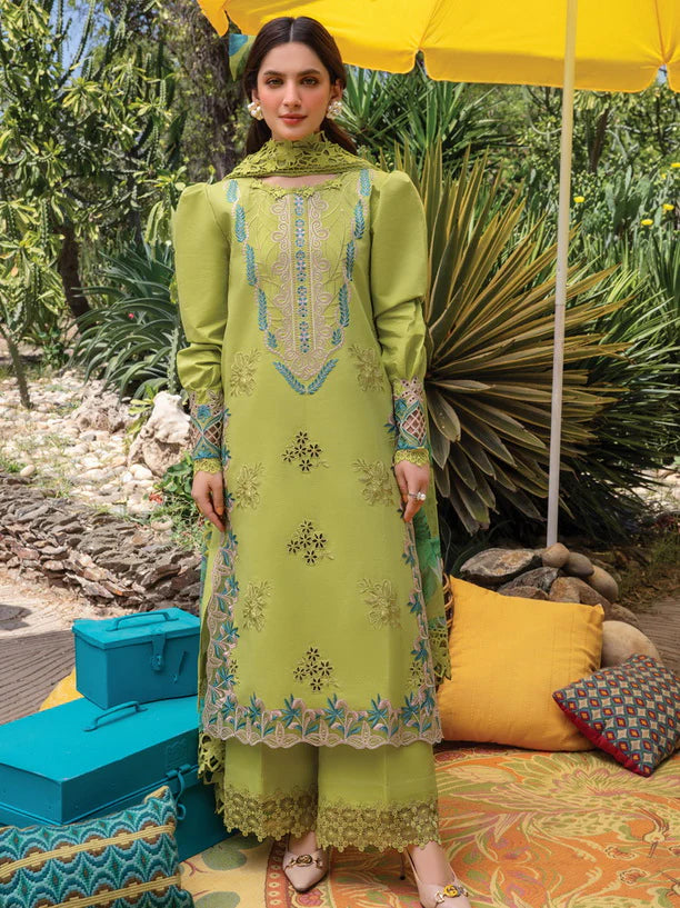 3-PIECE UN-STITCHED EMBROIDERED PREMIUM DHANAK DRESS