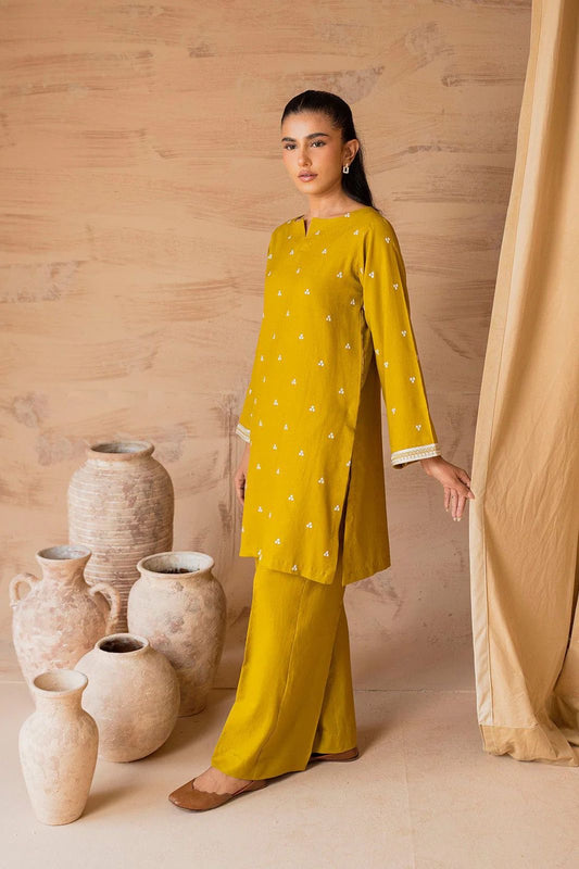 Zara shahjahan-2PC KHADDAR EMBROIDRED SHIRT WITH AND EMBROIDRED TROUSER